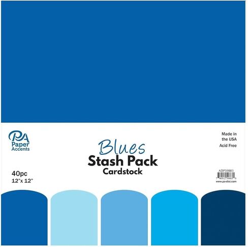 PA Paper Accents Stash Pack Cardstock Pack 12" x 12" Christmas Colored cardstock Paper for Card Making, Scrapbooking, Printing, Quilling and Crafts, 65lb., 40 Pieces in Saudi Arabia