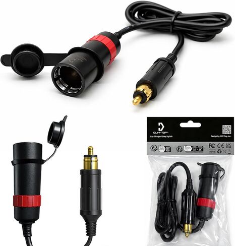 Cliff Top Hella Din to Dual Standard Cigarette Lighter Adapter Cable Extension (Not Suitable for Cars) in Kuwait
