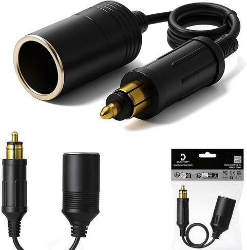 Cliff Top Hella Din to Dual Standard Cigarette Lighter Adapter Cable Extension (Not Suitable for Cars) in Kuwait