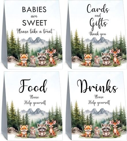 Cherry Bow Baby Shower Signs Set of 4, Cherry Baby Shower Decorations, Bow Sign for Babies Party, Babies Boy Girls Party Table Signs Decorations, Birthday Party Supplies for Gift Table Setup in Saudi Arabia