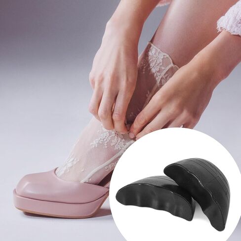 6pcs Shoe Inserts, Toe Cushion Fillers Make Shoes Fit Reusable Shoe Filler Half Insoles for Women Men Too Big Shoes Loose (Black, Round) in Saudi Arabia