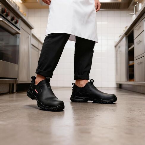 Hiwell Chef Shoes Waterproof Oilproof Comfortable Anti Slip Shoes for Men, Food Service Chef Kitchen Non Slip Work Shoe in Saudi Arabia