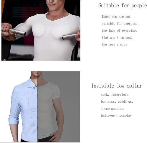 WYGWBD Men Fake Muscles Vest Shaper Padded Chest Undershirts for Build Realistic Muscles Underwear in Saudi Arabia
