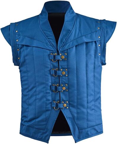 WHLVBO Prince Flynn Rider Cosplay Costume Vest Blue Renaissance Medieval Style Waistcoat for Men in Kuwait