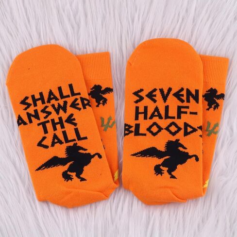 PXTIDY 2 Pairs Camp Half Blood Gift Seven Half Bloods Shall Answer The Call Socks Camp Jupiter Gifts Percy-J Lovers Socks in Saudi Arabia