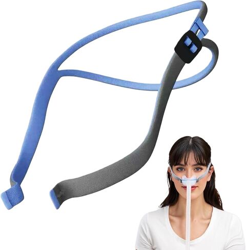 2-Pack ResMed P10 Headgear AirFit P10 Nasal Pillow CPAP Mask Replacement Headgear Strap, Soft & Stretchable Design, Adjustable Length for Comfortable Sleep, Compatible with ResMed AirFit P10 in Saudi Arabia