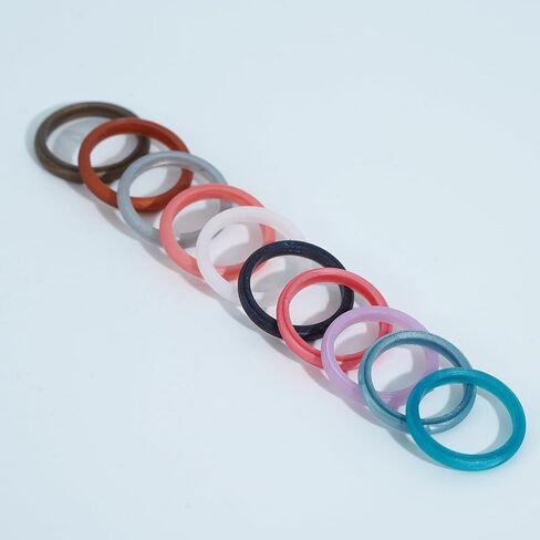icooci 10 Pack Silicone Stackable Rings - Women's Modern Promise Rings, 2.5mm Wide, 2mm Thick in Saudi Arabia