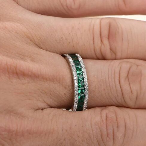 Full Princess Cut Cubic Zirconia Rings for Female Luxury Engagement Jewelry Daily Accessories in Saudi Arabia