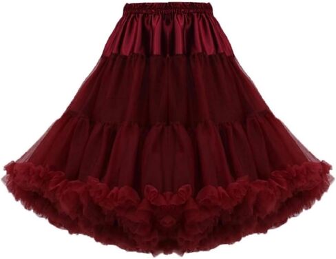 FKLYJZ Women's Tutu Tulle Skirt Soft Puffy Elastic Petticoat Layered Ballet Tulle Party Princess Underskirt in Saudi Arabia