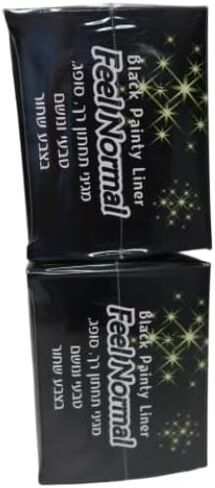 Feel Normal Disposable Black Panty Liners for Women 36 pcs with Protective Layer for Extra Protection Against Leaks. Pack of 2 in Saudi Arabia