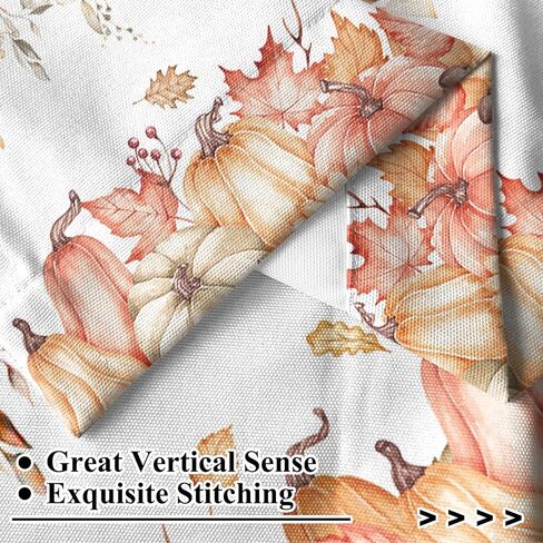 Renaiss 42 x 18 Inch Pink Pumpkin Kitchen Curtain Valance Fall Pumpkin Eucalyptus Leaves Short Curtain Rod Pocket Autumn Harvest Thanksgiving Seasonal Window Treatment for Living Room Bedroom Bathroom in Saudi Arabia