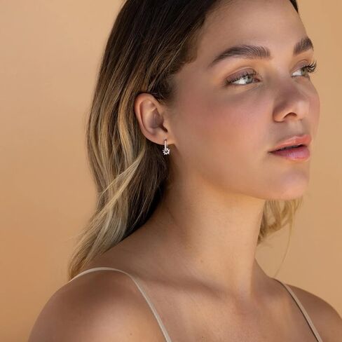 CAITLYNMINIMALIST 18K Gold Sterling Silver Double Link Drop Pave Duo Hoop Huggie Earrings Bold Jewelry for Women in Saudi Arabia
