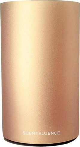 Scentfluence Gold Oil Diffuser – Luxe Chrome Waterless Scent Diffuser for Home, Office – 450 SQ Ft, Portable Cordless USB Aroma Diffuser Machine Rechargeable in Saudi Arabia