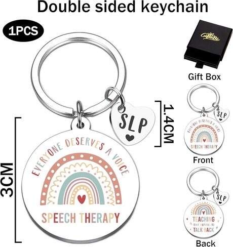 Speech Therapist Gifts Therapy Keychain - SLP Gift for Women, Therapist Appreciation Gift for Speech Pathologists in Saudi Arabia