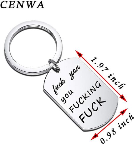 CENWA وقح مجوهرات اللعنة عليك سخيف اللعنة المفاتيح الفكاهة اللعنة قائلا هدية FUUFF مضحك لغة سيئة الهدايا in Saudi Arabia