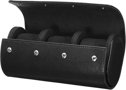 HARFINGTON Watch Roll Travel Case Single Slot Portable Leather Watch Case for Men and Women, Watches Storage Organizer with Removable Pillows for Traveling, Display, Home Storage, Brown in Saudi Arabia