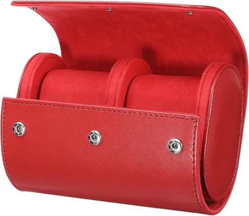 HARFINGTON Watch Roll Travel Case Single Slot Portable Leather Watch Case for Men and Women, Watches Storage Organizer with Removable Pillows for Traveling, Display, Home Storage, Brown in Saudi Arabia