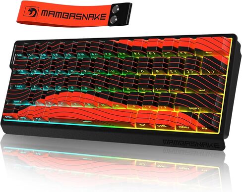 ATTACK SHARK MAMBASNAKE X60HE Rapid Trigger Magnetic Switch 60% RGB Wireless Mechanical Gaming keyboard,2.4Ghz/BT/Wired,8KHZ Polling Rate,0.01mm Adjustable Actuation,Web Driver for Win/Mac(Star White) in Saudi Arabia