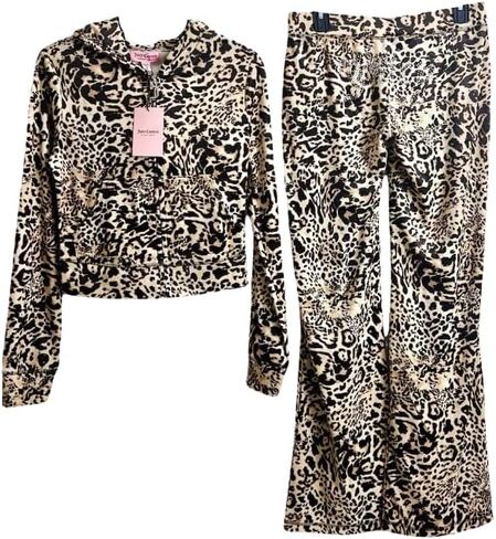 Juicy Couture Velour Juicy Ocelot Animal Print Small Bling Tracksuit Large in Saudi Arabia