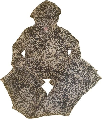 Juicy Couture Velour Juicy Ocelot Animal Print Small Bling Tracksuit Large in Saudi Arabia