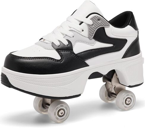 أحذية تزلج دوارة منبثقة ذات 4 عجلات من ANEFUN للنساء والرجال والبنات والأولاد، أحذية تزلج رباعية داخلية وخارجية للأطفال والكبار in Kuwait