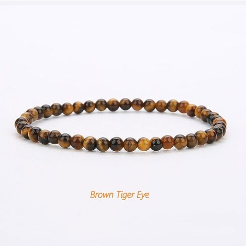 Handmade 4mm Tiny Beads Bracelet – Natural Healing Stone Beads for Yoga, Mala, and Bohemian Stacking – Stretch Bracelet for Men and Women in Saudi Arabia