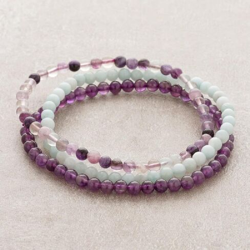 Handmade 4mm Tiny Beads Bracelet – Natural Healing Stone Beads for Yoga, Mala, and Bohemian Stacking – Stretch Bracelet for Men and Women in Saudi Arabia