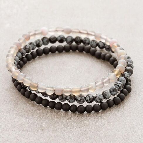 Handmade 4mm Tiny Beads Bracelet – Natural Healing Stone Beads for Yoga, Mala, and Bohemian Stacking – Stretch Bracelet for Men and Women in Saudi Arabia