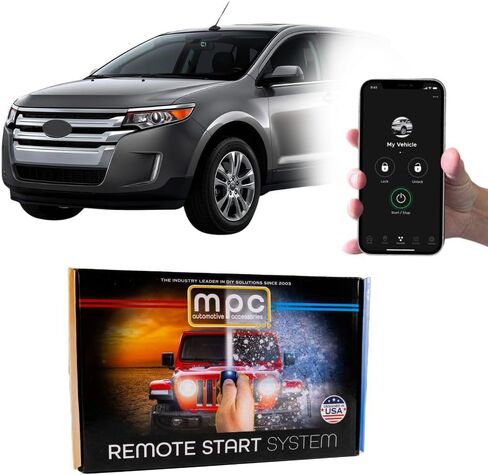 MPC Factory Remote Activated Remote Start Kit Compatible with 2011-2014 Ford Edge - Plug & Play - Firmware Preloaded in Kuwait