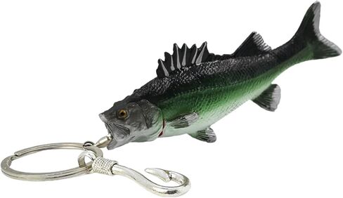 Bass Fishing Keychain Gifts, Bass Fish Key Chain For Men, Cool Fishing Keychain Stuff Funny For Fishing Lovers Fisherman For Dad Boyfriends Stocking Stuffers Birthday Christmas Animal Accessories in Saudi Arabia