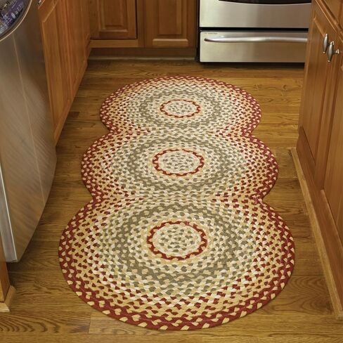 Park Designs Red Mill Village Braided Rug Runner 30" x 72'' in Saudi Arabia