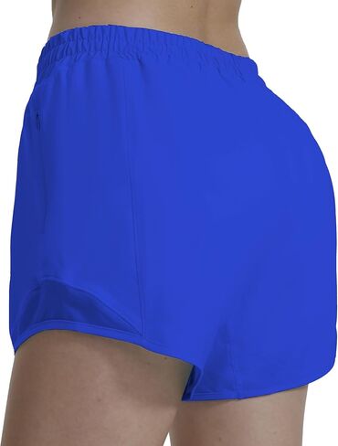 AugIris Athletic Running Shorts for Women with Zipper Pocket,5inch Lightweight Gym Workout Shorts with Mesh Liner Quick Dry in Saudi Arabia