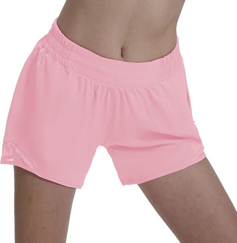AugIris Athletic Running Shorts for Women with Zipper Pocket,5inch Lightweight Gym Workout Shorts with Mesh Liner Quick Dry in Saudi Arabia