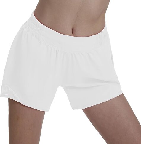 AugIris Athletic Running Shorts for Women with Zipper Pocket,5inch Lightweight Gym Workout Shorts with Mesh Liner Quick Dry in Saudi Arabia