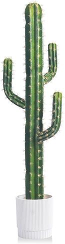 Kzztkz Artificial Cactus Tree 4FT — Realistic Artificial Cactus Plant Indoor & Outdoor, Large Faux Cactus Plant, Durable and Easy to Maintain, Perfect for Home, Garden, Patio, and Office Decor in Saudi Arabia