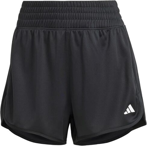 شورت نسائي من Adidas Pacer Essentials Knit عالي الارتفاع، أسود، XX-Small 3 بوصة درزة داخلية in Saudi Arabia