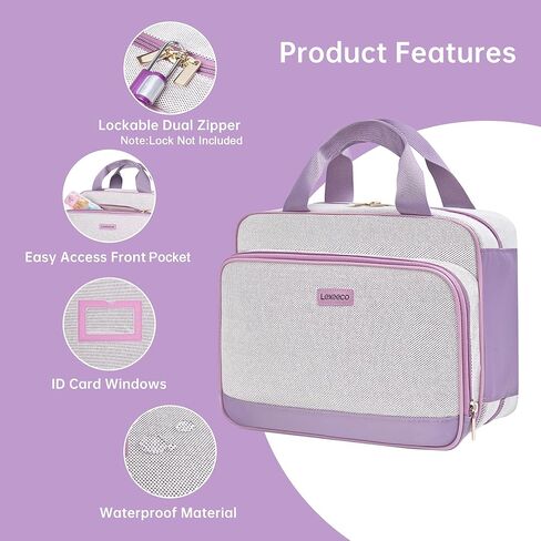 Lexeeco Travel Medicine Organizer Bag, Pill Organizer Case,Carrier for Medications,Vitamins,Fish Oil and Medical Supplies Pill Bottle Organizer and Home Storage Med Bag(Purple) in Saudi Arabia