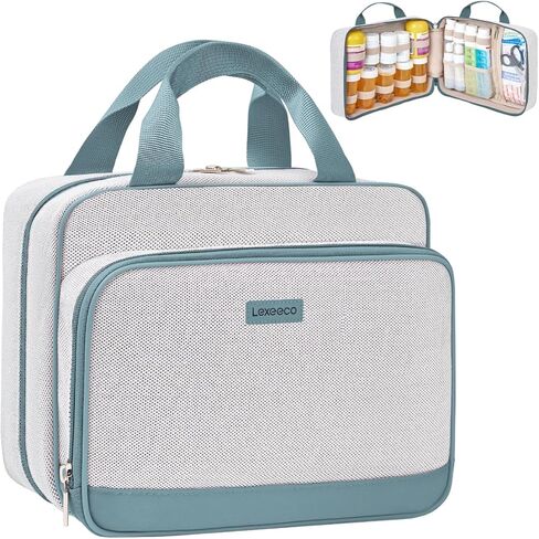 Lexeeco Travel Medicine Organizer Bag, Pill Organizer Case,Carrier for Medications,Vitamins,Fish Oil and Medical Supplies Pill Bottle Organizer and Home Storage Med Bag(Purple) in Saudi Arabia