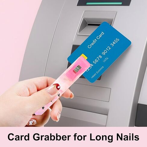 ZYTONGMAO 3PCS New Card Grabber for Long Nails 2026, Cute Debit Credit Card Puller Bank ATM Keychain Women with Plastic Clip in Saudi Arabia