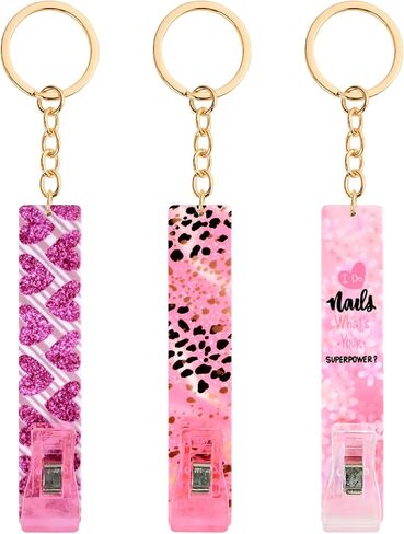 ZYTONGMAO 3PCS New Card Grabber for Long Nails 2026, Cute Debit Credit Card Puller Bank ATM Keychain Women with Plastic Clip in Saudi Arabia