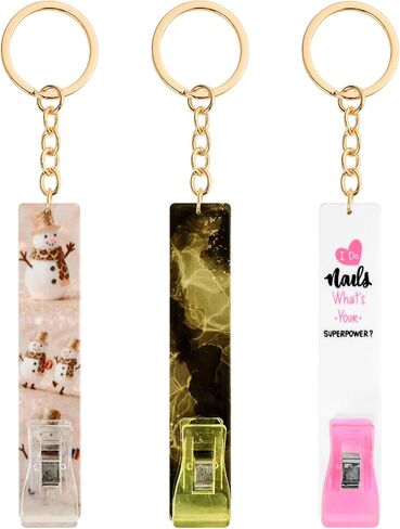 ZYTONGMAO 3PCS New Card Grabber for Long Nails 2026, Cute Debit Credit Card Puller Bank ATM Keychain Women with Plastic Clip in Saudi Arabia