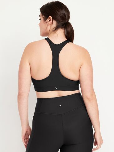 Old Navy Medium Support PowerSoft Racerback Sports Bra - Black Jack in Kuwait