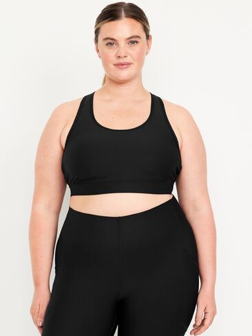 Old Navy Medium Support PowerSoft Racerback Sports Bra - Black Jack in Kuwait