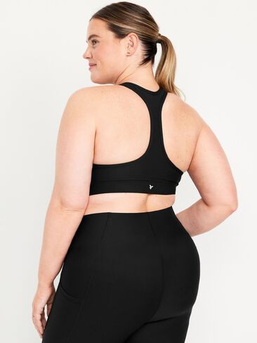 Old Navy Medium Support PowerSoft Racerback Sports Bra - Black Jack in Kuwait