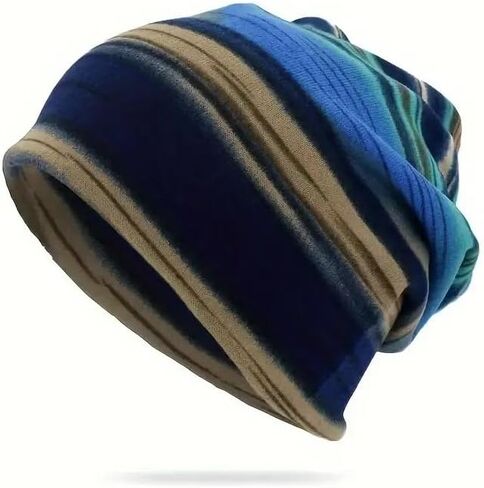 Casual Striped Skull Cap for Men & Women - Hip Hop Skating Ski Beanie in Saudi Arabia