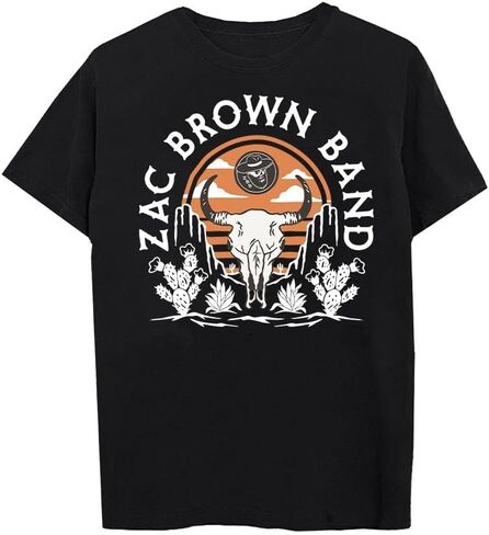 تيشيرت Zac Brown Band للجنسين للبالغين من Zac Brown Band بشعار Merch Bull الرسمي in Kuwait