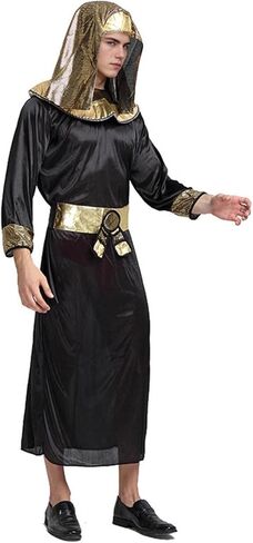 GOBWCOT Egyptian Pharaoh Costume Men Egypt Faraon King Toga King Tut Outfit for Halloween Cosplay Adult in Saudi Arabia
