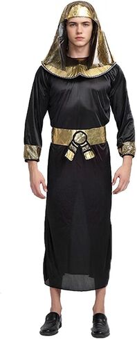 GOBWCOT Egyptian Pharaoh Costume Men Egypt Faraon King Toga King Tut Outfit for Halloween Cosplay Adult in Saudi Arabia