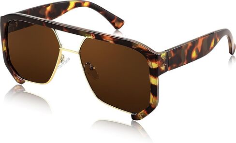 FEISEDY نظارات شمسية للرجال والنساء، إطار مربع 70s، نظارات شمسية كلاسيكية عصرية UV400 B2398 in Saudi Arabia
