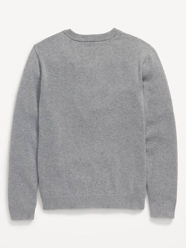 Old Navy V-Neck Sweater for Boys - Charcoal in Saudi Arabia
